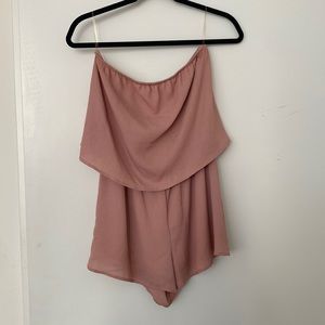 Pink Strapless Romper size M